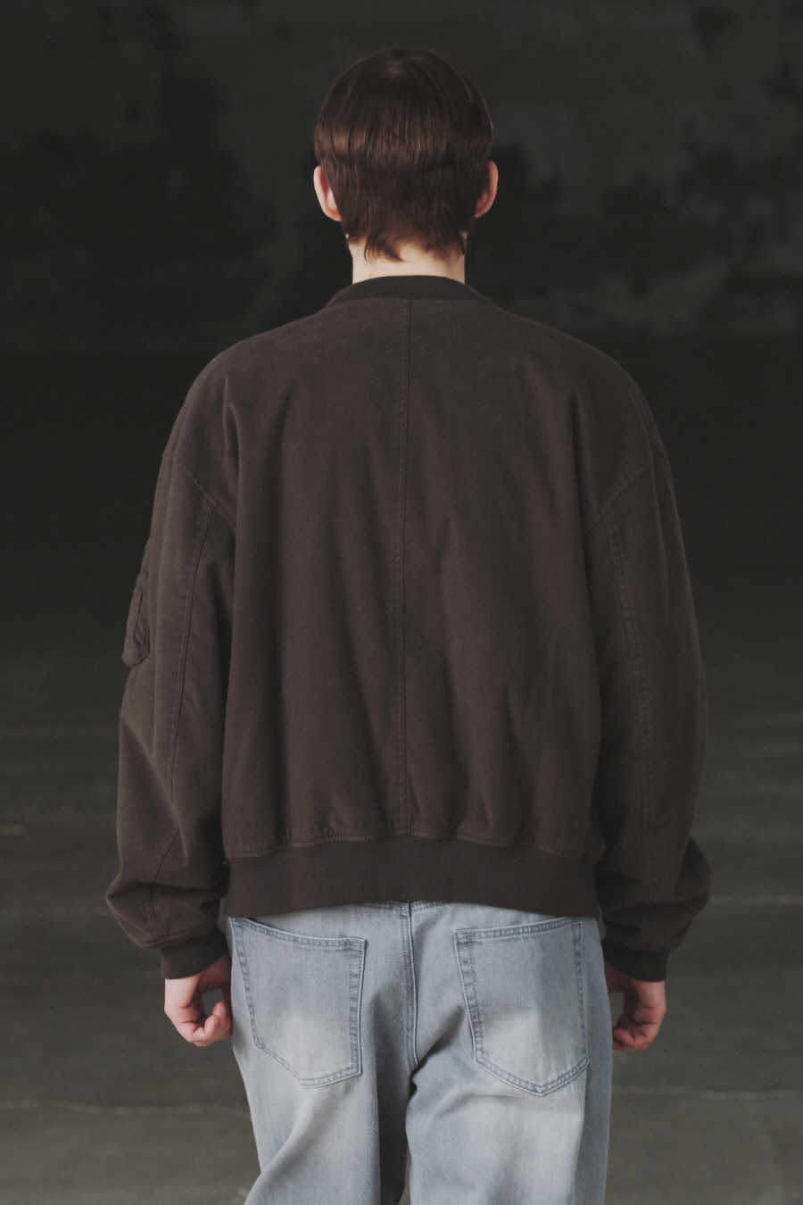 【INSILENCE】 WASHED MOLSKIN MA-1 KHAKI GREY MUSINSA | INSILENCE Washed Moleskin MA-1 KHAKI GREY